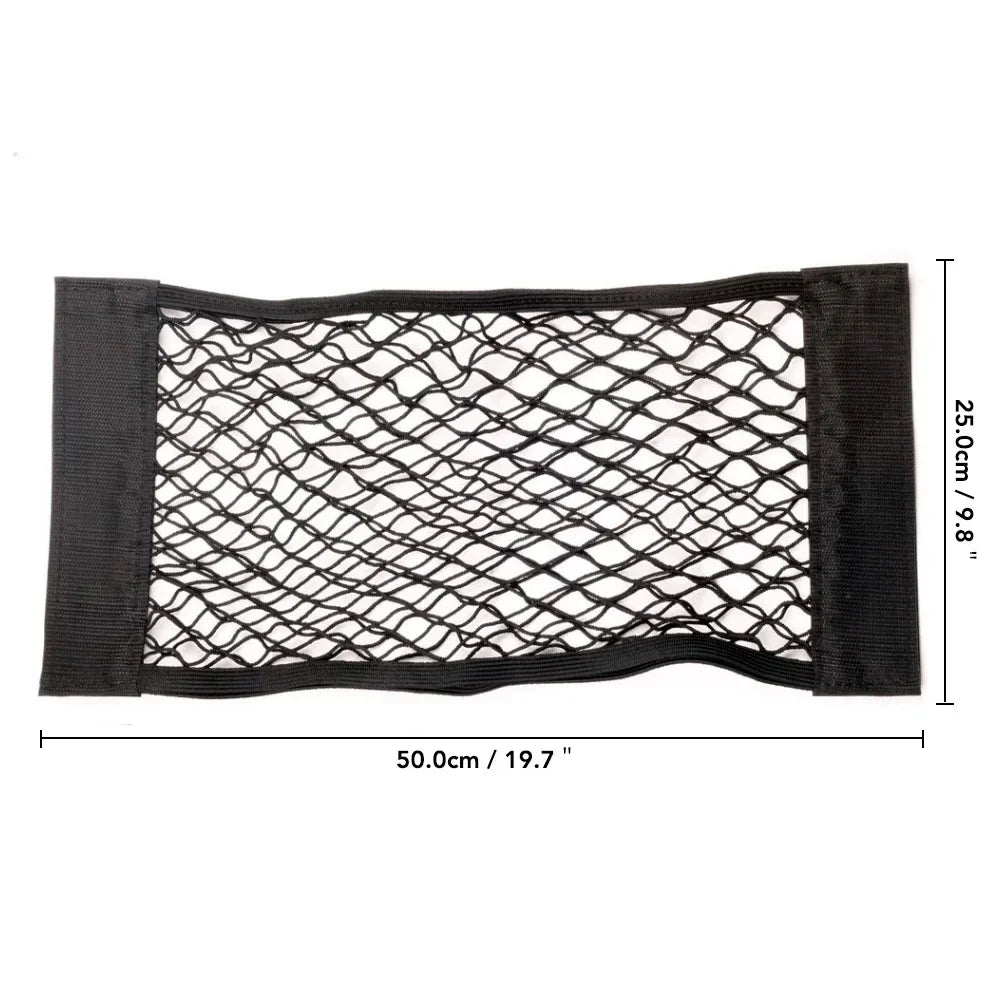 Car Back Seat Mesh Storage Net Pocket – Universal Elastic Organizer for Auto
