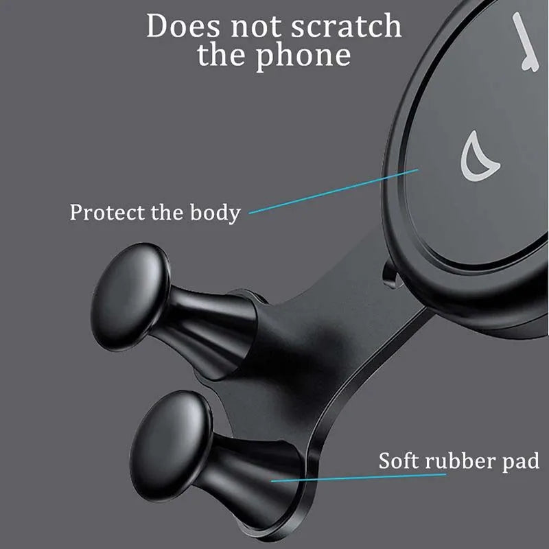 Gravity Car Phone Holder – Air Vent Mount Auto-Lock Hook for iPhone Samsung