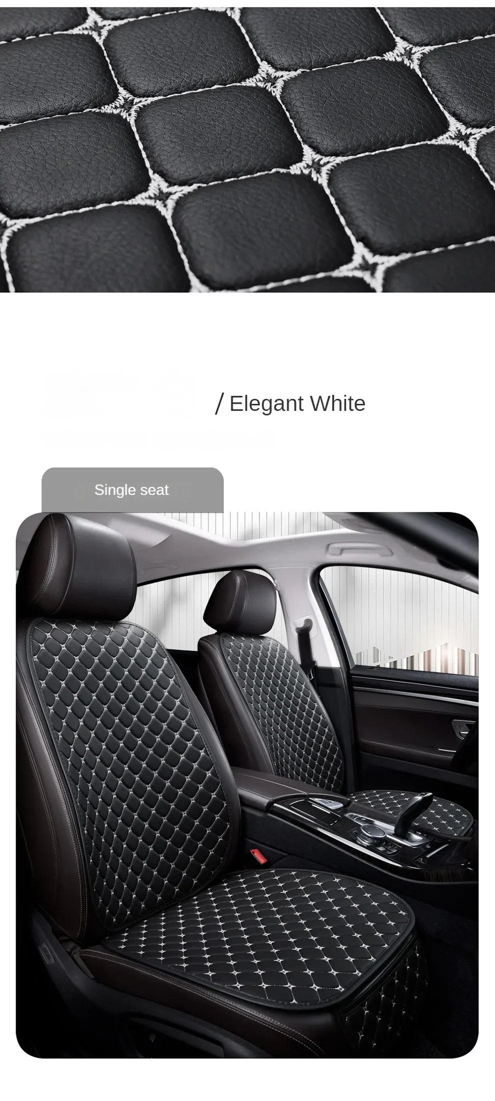 🚗 Kcimo Universal PU Leather Car Seat Cushion