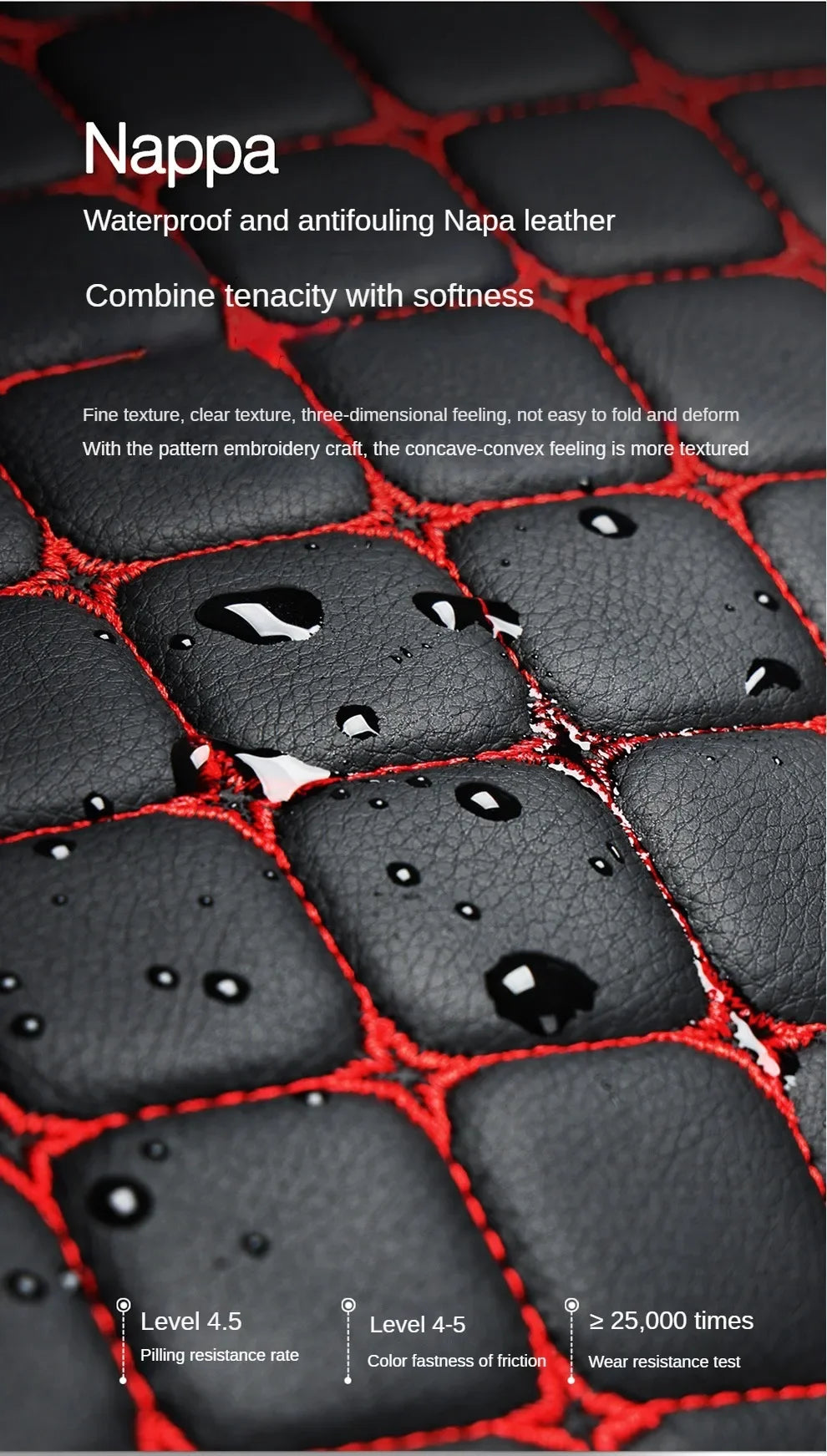 🚗 Kcimo Universal PU Leather Car Seat Cushion
