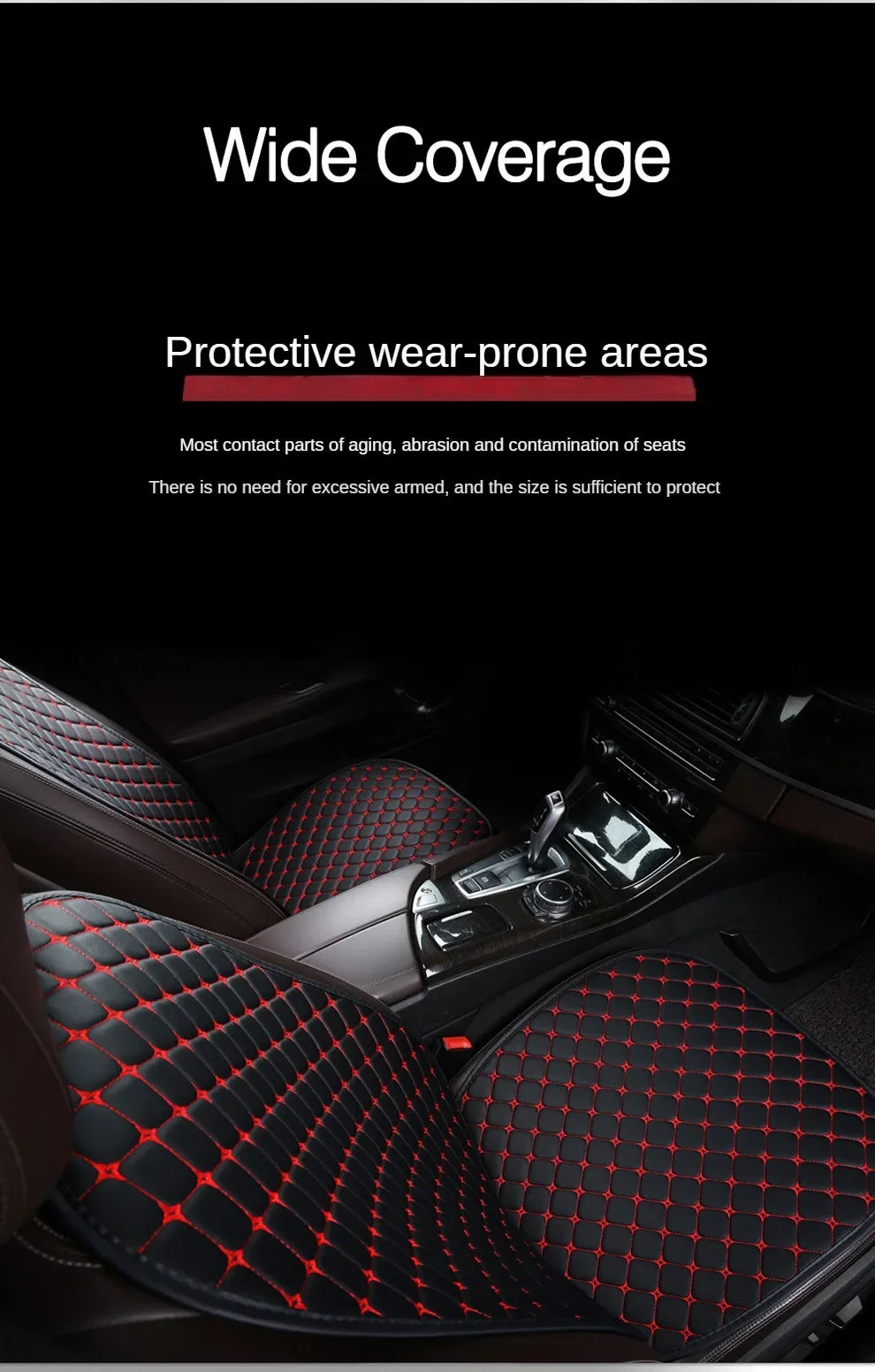 🚗 Kcimo Universal PU Leather Car Seat Cushion
