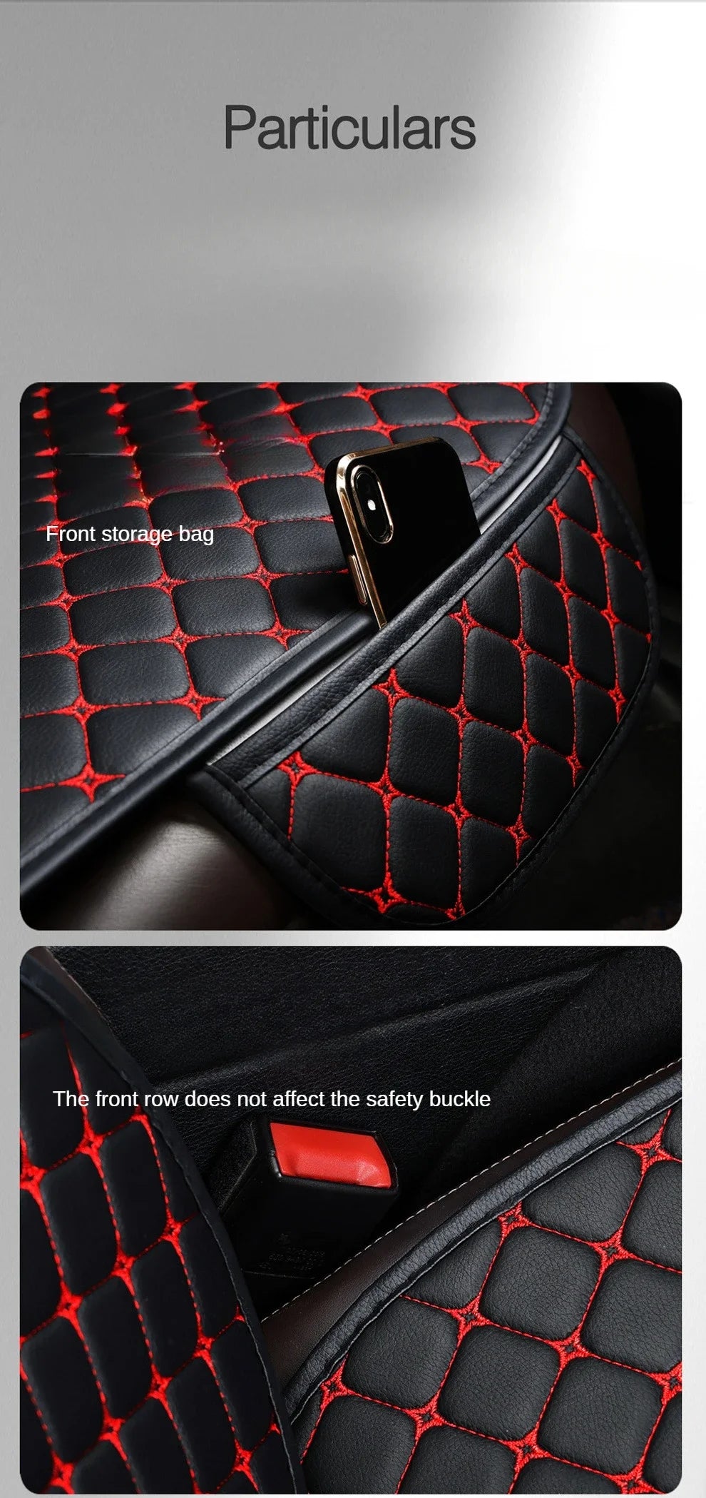 🚗 Kcimo Universal PU Leather Car Seat Cushion