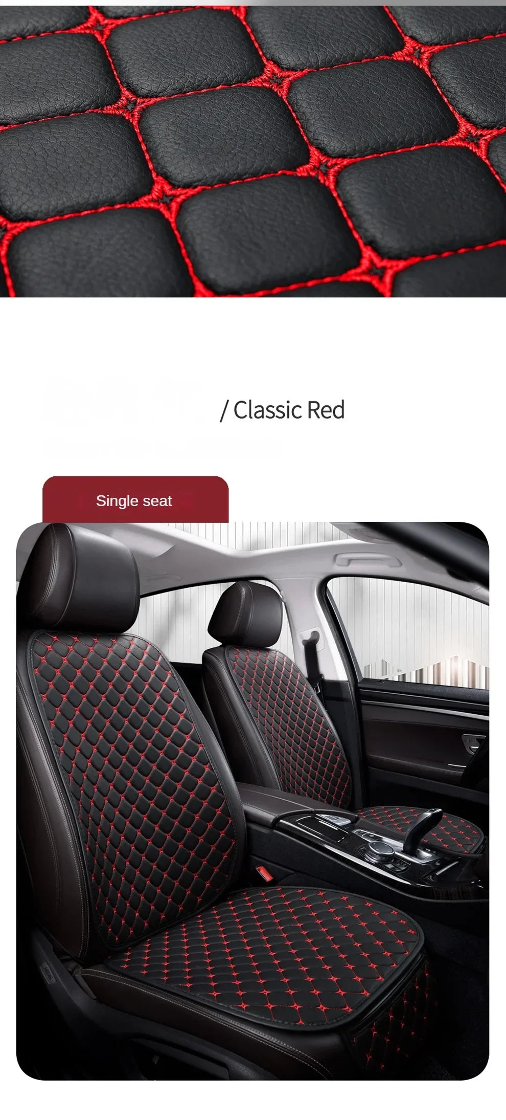 🚗 Kcimo Universal PU Leather Car Seat Cushion