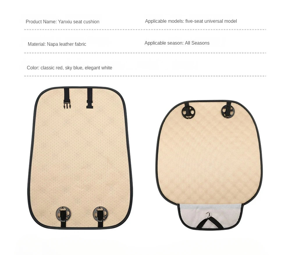 🚗 Kcimo Universal PU Leather Car Seat Cushion