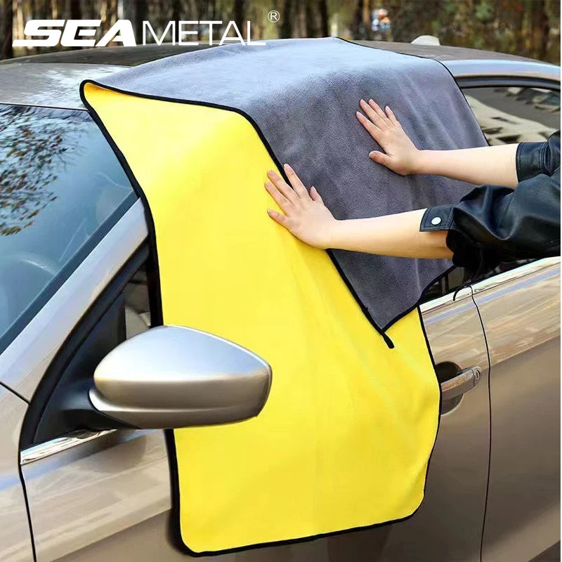 🚗 SEAMETAL Microfiber Car Wash Towel – Ultra Soft 400GSM