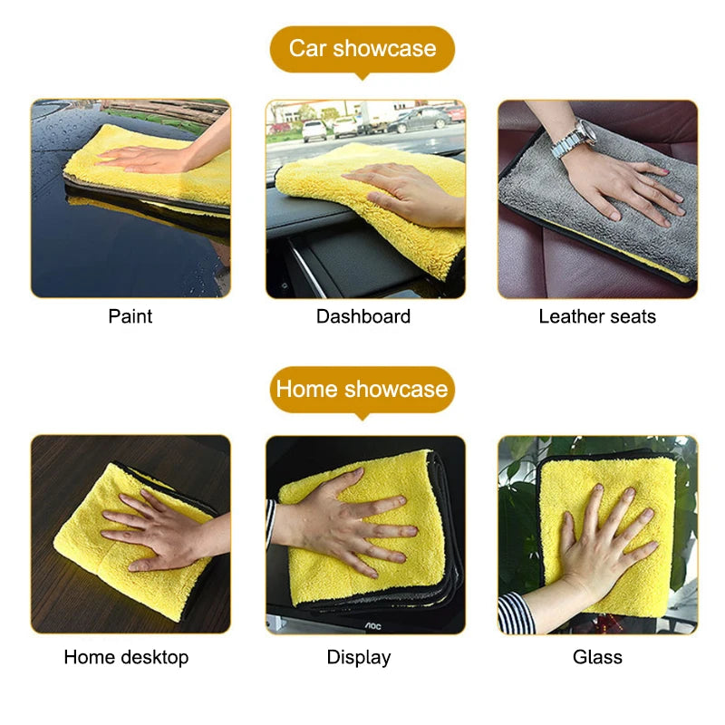 🚗 SEAMETAL Microfiber Car Wash Towel – Ultra Soft 400GSM