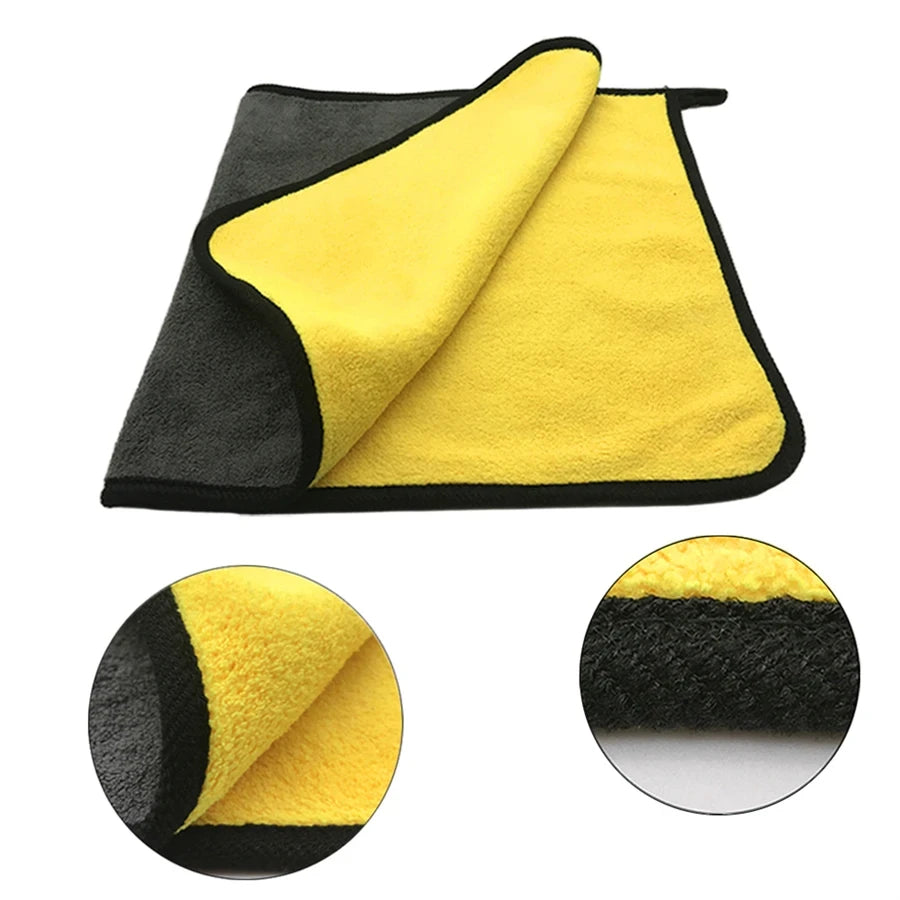 🚗 1/2/6pcs Microfiber Car Cleaning Towels
