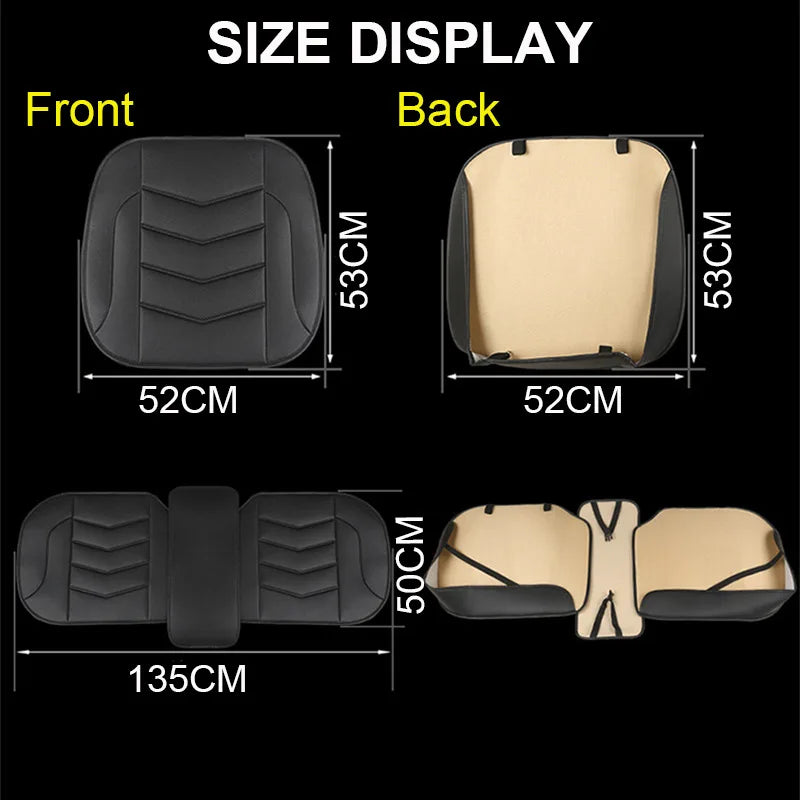 🚘 Leather Car Seat Cover – Breathable Cushion Mat