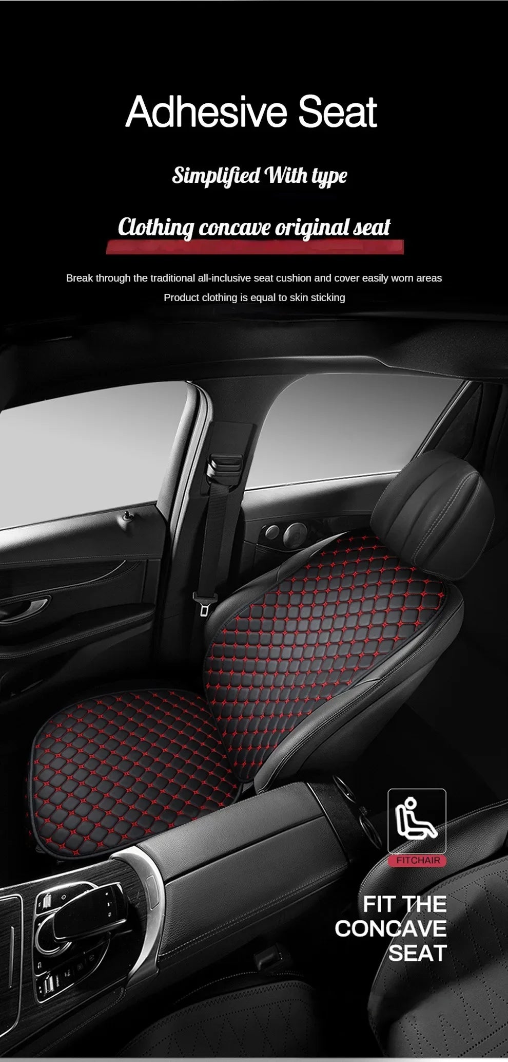 🚗 Kcimo Universal PU Leather Car Seat Cushion
