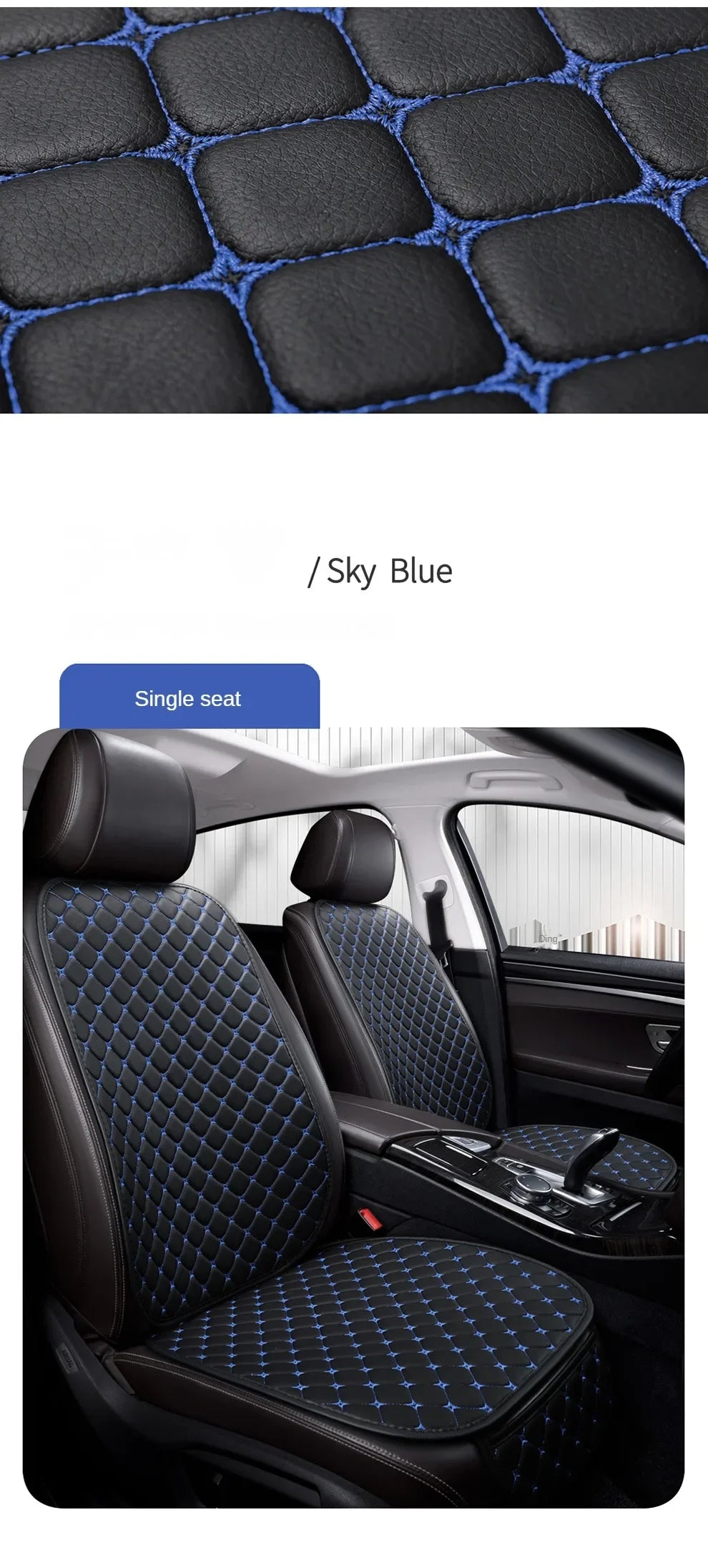 🚗 Kcimo Universal PU Leather Car Seat Cushion