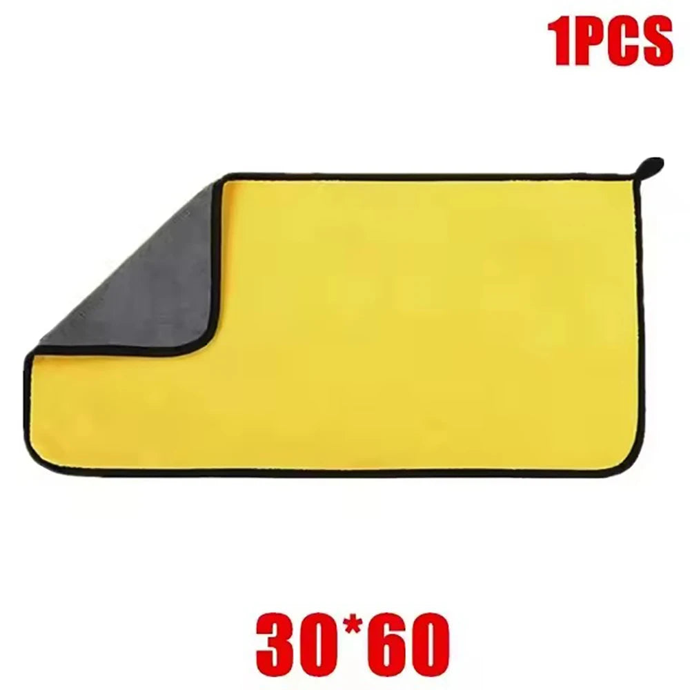🚗 1/2/6pcs Microfiber Car Cleaning Towels