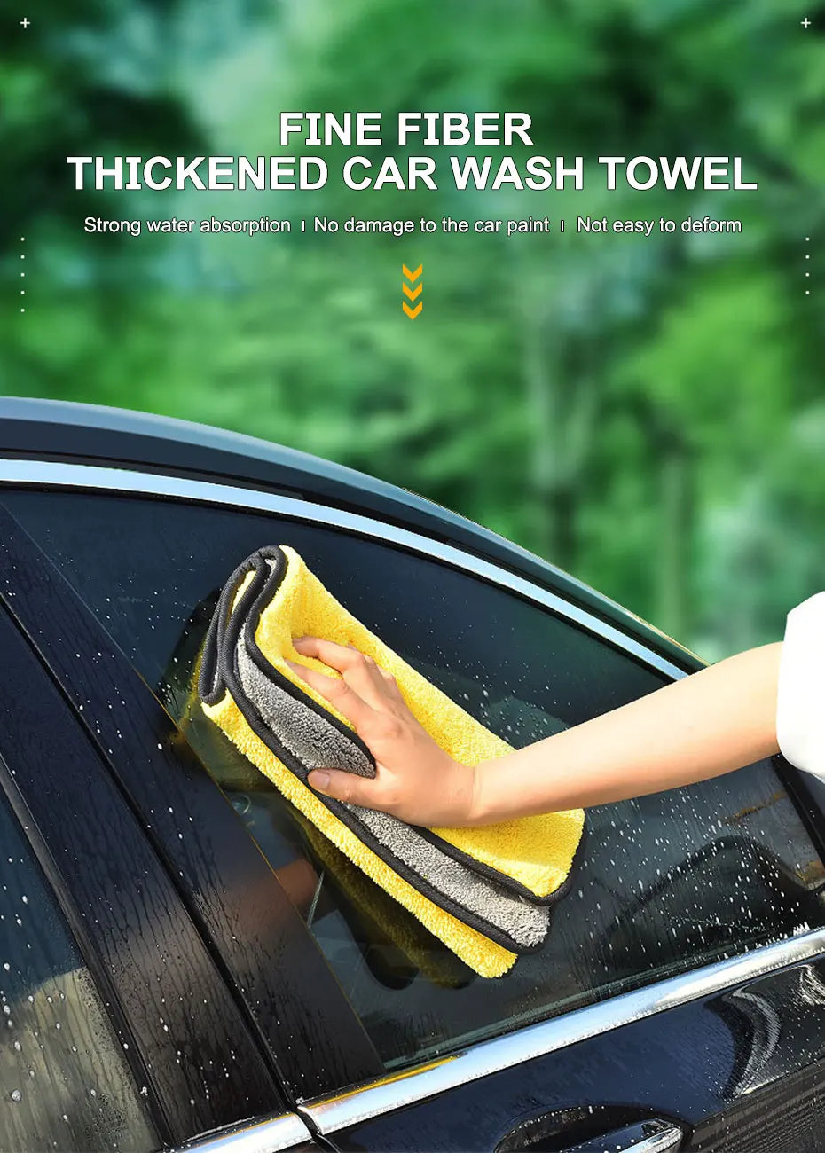 🚗 SEAMETAL Microfiber Car Wash Towel – Ultra Soft 400GSM