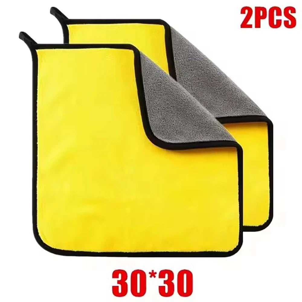 🚗 1/2/6pcs Microfiber Car Cleaning Towels