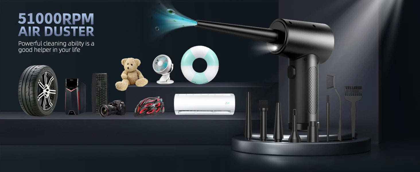💨 Electric Compressed Air Duster – Cordless & Rechargeable