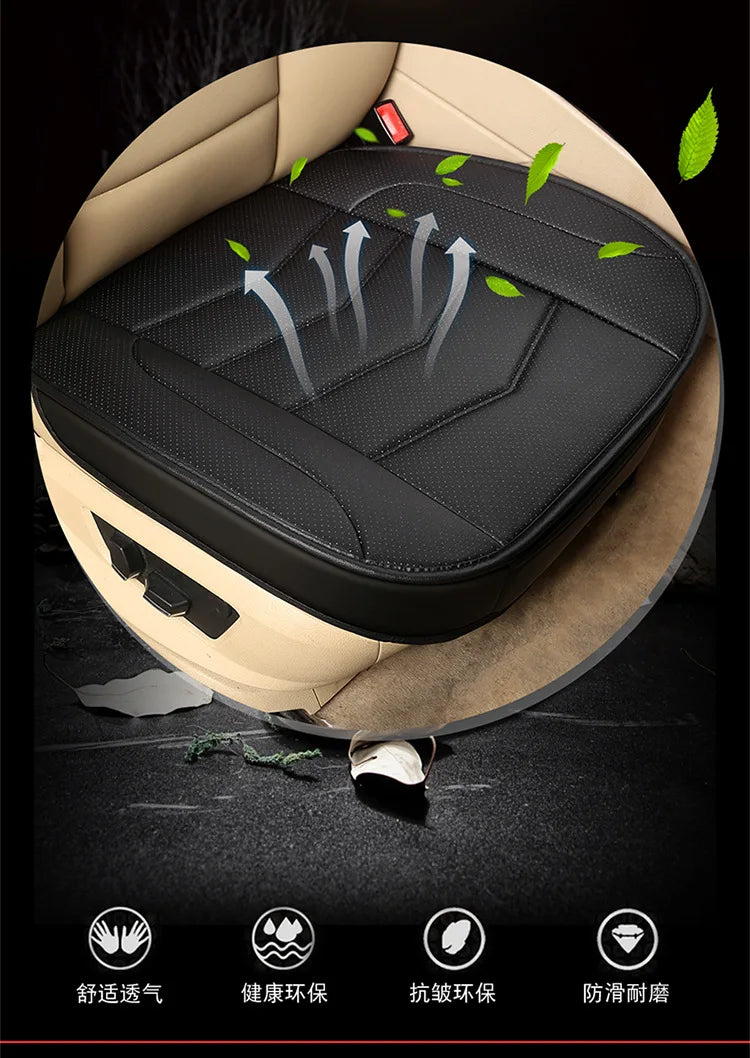 🚘 Leather Car Seat Cover – Breathable Cushion Mat