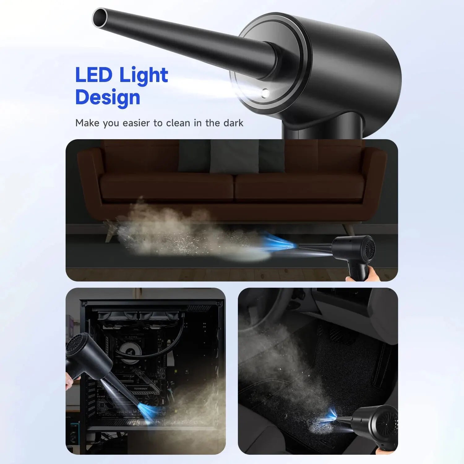 💨 Electric Compressed Air Duster – Cordless & Rechargeable