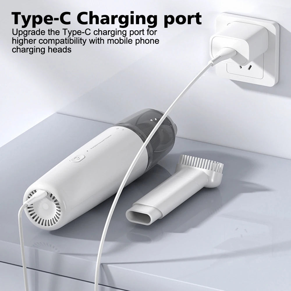 🚗 Mini Portable Car Vacuum – High Power Dual-Use